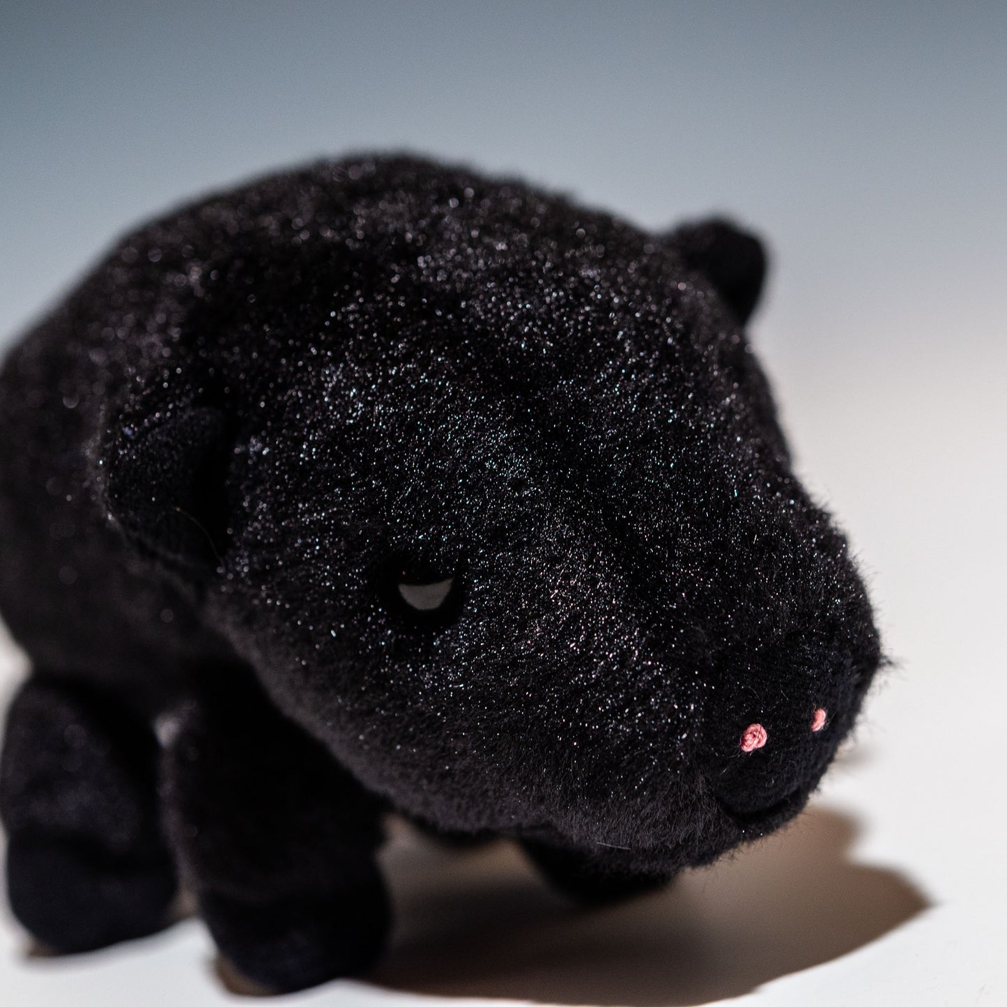 吉徳 ぬいぐるみ りくのなかまたち ブタ ブラック 180453 右横顔