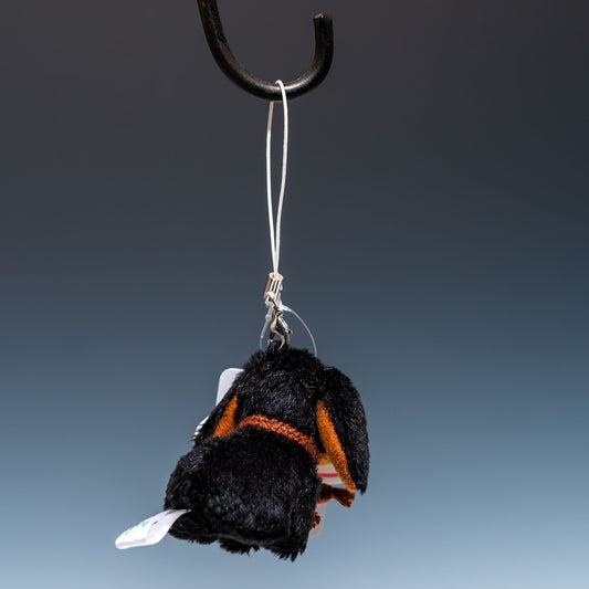 たけのこ TAKENOKO ぬいぐるみ フォンテーヌストラップ ダックスフント 黒 38022 後ろ姿