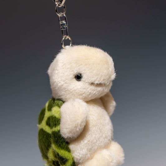 たけのこ TAKENOKO ぬいぐるみ マリンシリーズ お座りカメ キーチェーン グリーン 55852 右横顔