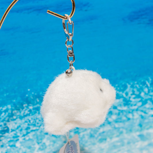 たけのこ TAKENOKO ぬいぐるみ マリンシリーズ ミニミニキーチェーン アザラシ 38556 右横から