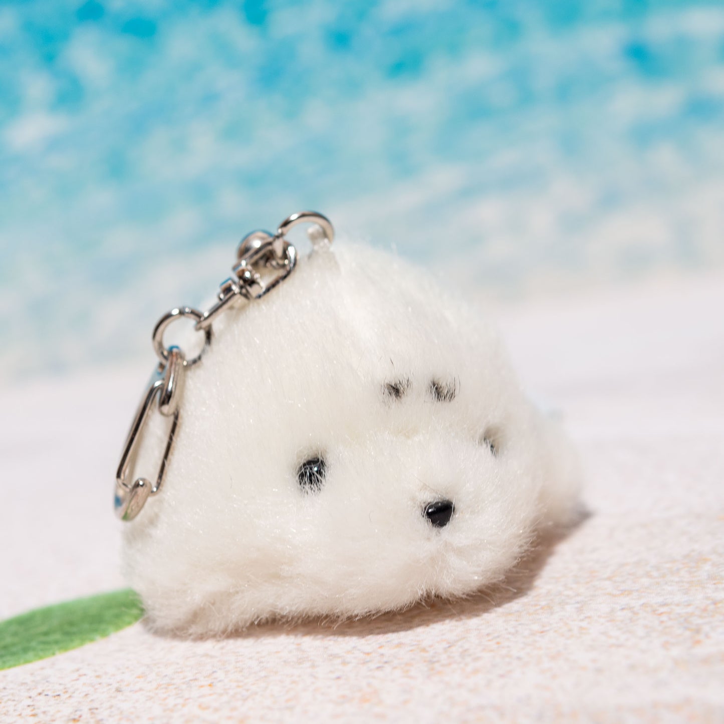 たけのこ TAKENOKO ぬいぐるみ マリンシリーズ ミニミニキーチェーン アザラシ 38556 右横顔