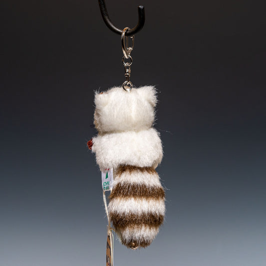 たけのこ TAKENOKO ぬいぐるみ ミニミニキッズ レッサーパンダ 白 48536のぶら下がり後ろ姿