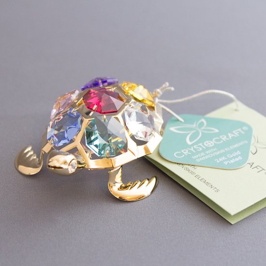 SWAROVSKI スワロフスキーオーナメント ウミガメ 01560 | ロイヤルアーデン Royal Ardenの正面