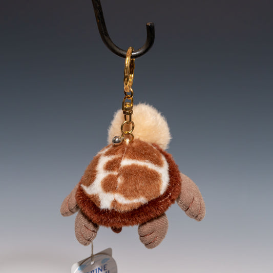 たけのこ TAKENOKO ぬいぐるみ マリンシリーズ プチキーチェーンカメ 茶 55809 後ろ姿