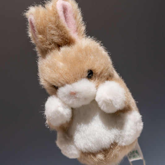 たけのこ TAKENOKO ぬいぐるみ プチプチどりーむ ウサギ 茶 68320 左横顔