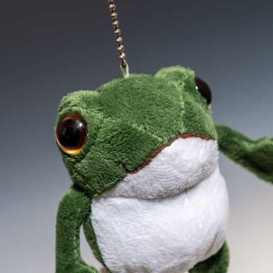 シナダ SHINADA ぬいぐるみ SMILE FROG(S)ダークグリーン SMFR-0068D 右横顔