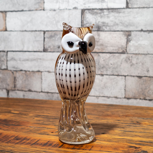 ガラス製置物 フクロウ オーナメント 正面2