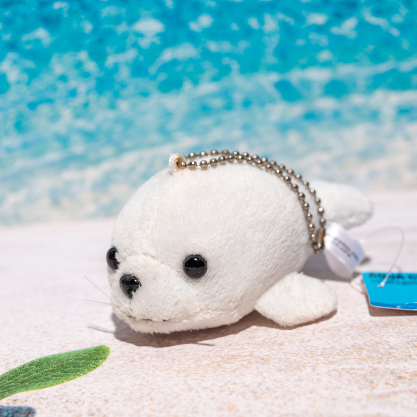 オリエンタルトーイ ぬいぐるみ アクアクラブ ボールチェーン アザラシ AC-484 左横顔