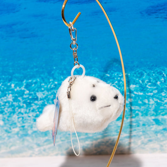 たけのこ TAKENOKO ぬいぐるみ マリンシリーズ ぶるぶるマスコット アザラシ 58805 右横から