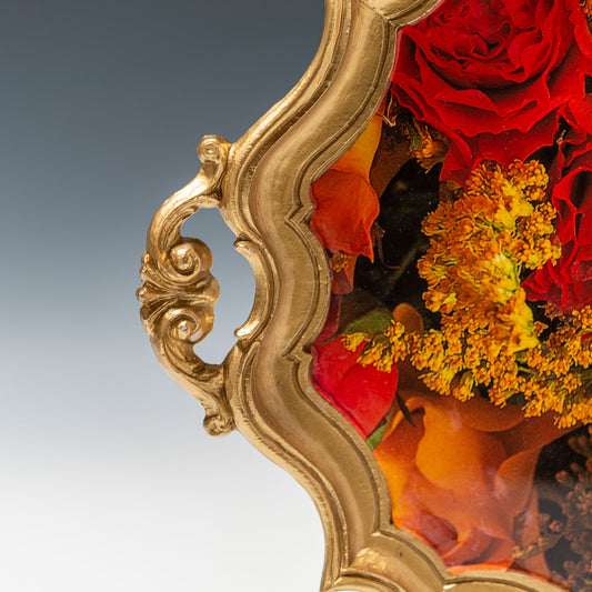 イタリア製 樹脂・レジン製 エレガントローズ トレー アップ