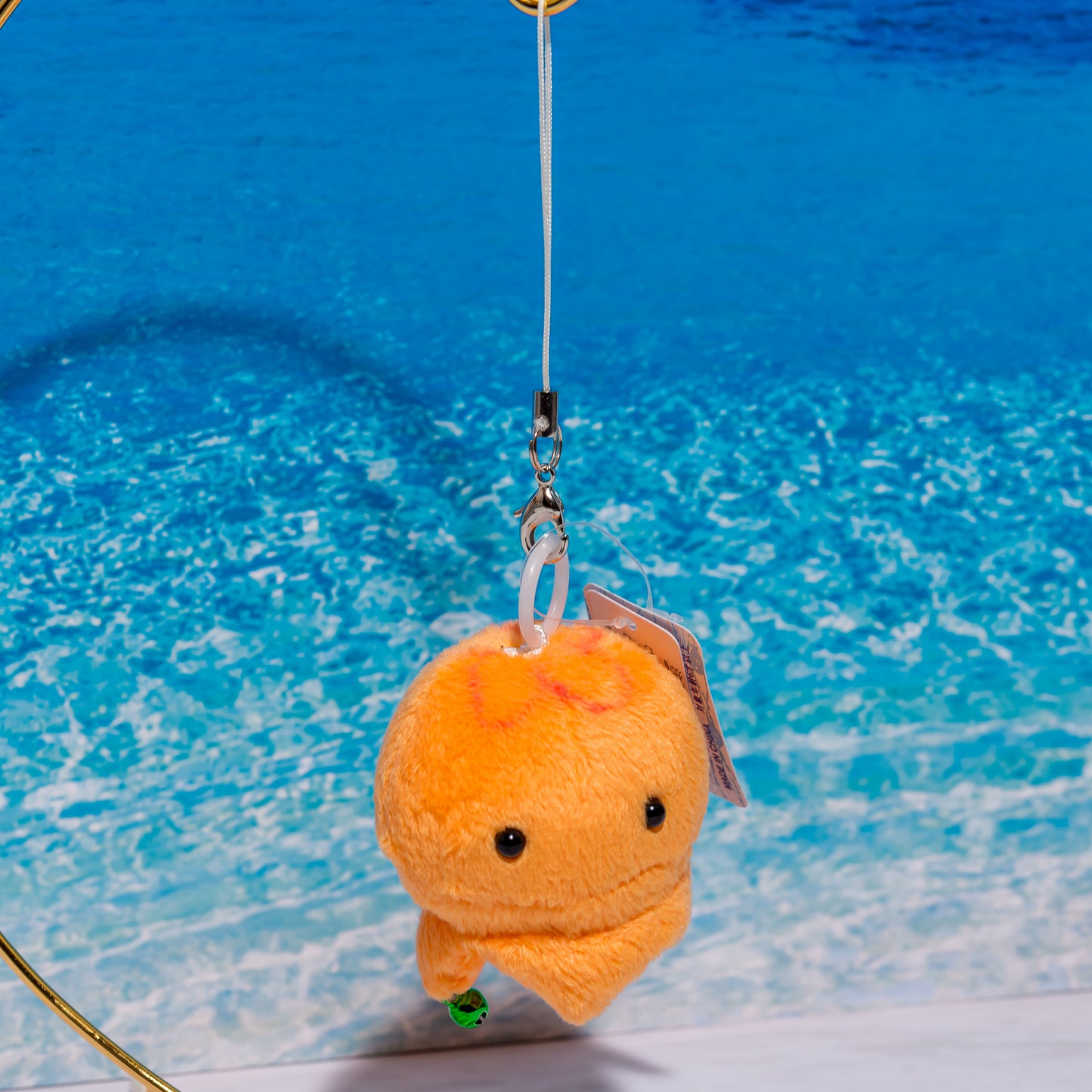 たけのこ TAKENOKO ぬいぐるみ マリンシリーズ ぶるぶるマスコット クラゲ オレンジ 48776 右横顔