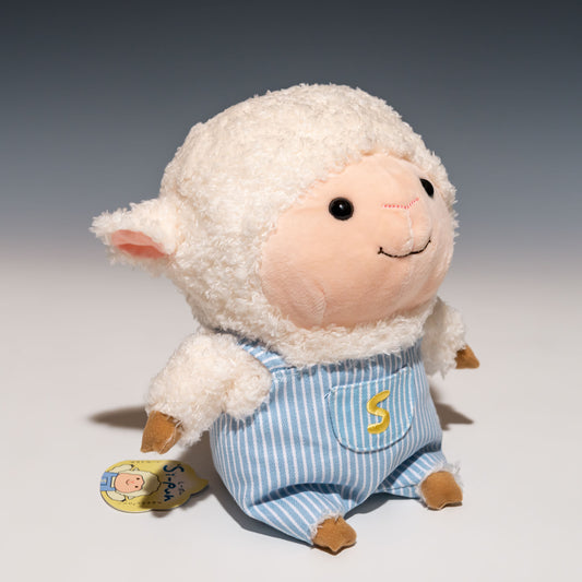 内藤デザイン研究所 ぬいぐるみ しーぷん Mサイズ ヒッコリーデニム 右横から