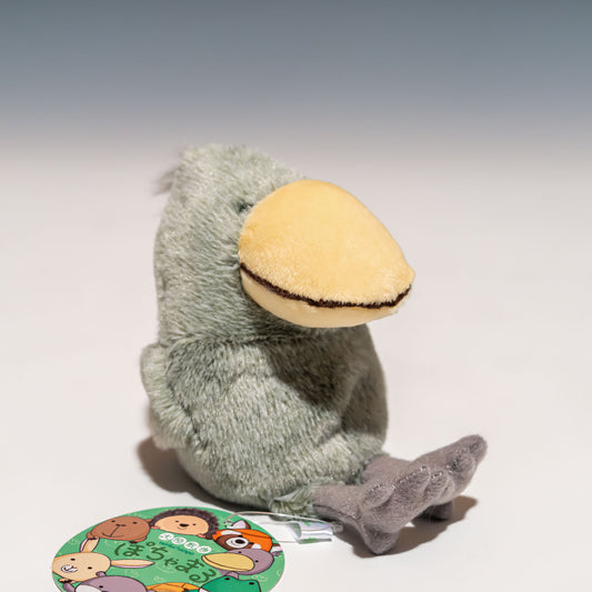 大陸散歩 ぽちゃまる ぬいぐるみ Sサイズ ハシビロコウ | 内藤デザイン研究所の右横から