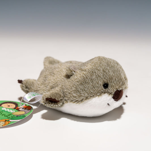 内藤デザイン研究所 ぬいぐるみ 大陸散歩 ぽちゃまる Sサイズ コツメカワウソ 右横から