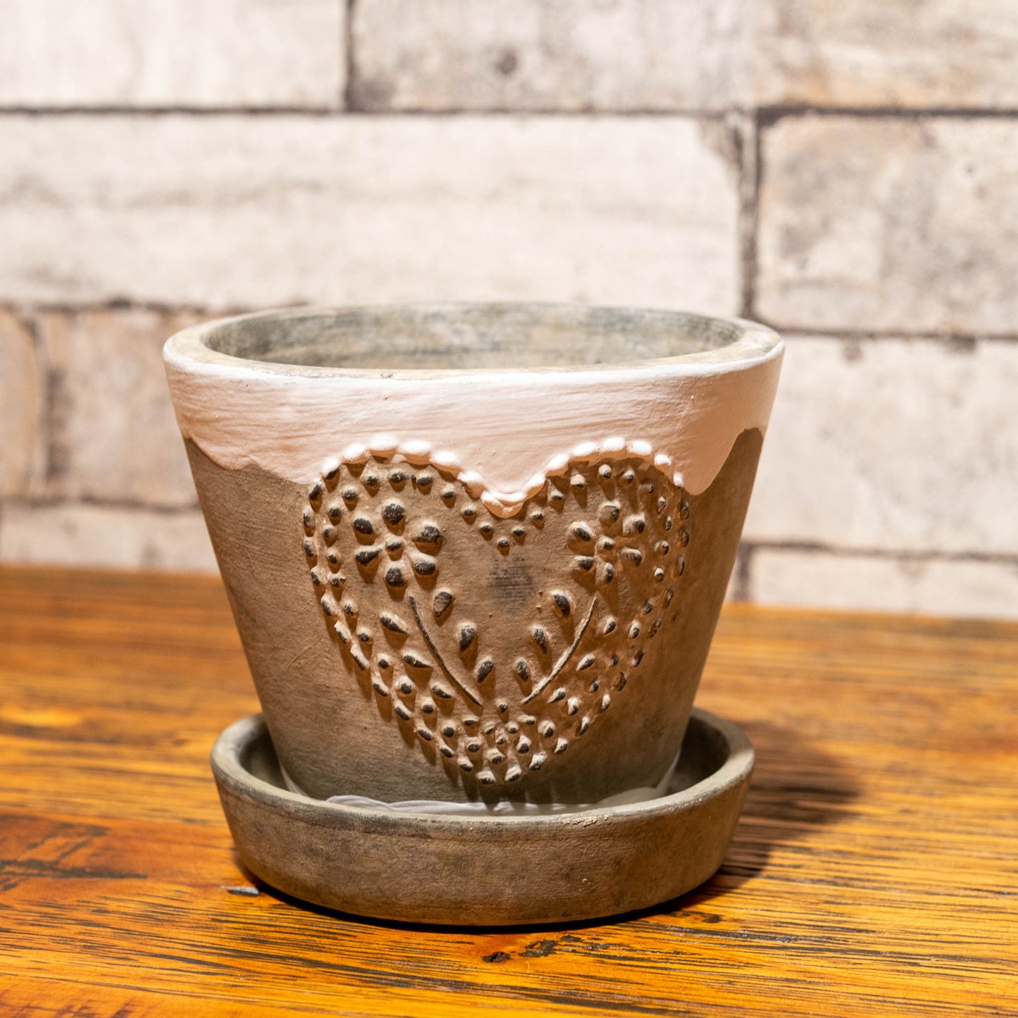 BONHEUR ボヌールPot & Saucer(White) PTA-91W | 彩か SAIKAの正面から