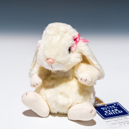 スターチャイルド STAR CHILD ぬいぐるみ ロップイヤー リボン アイボリー 1640 正面