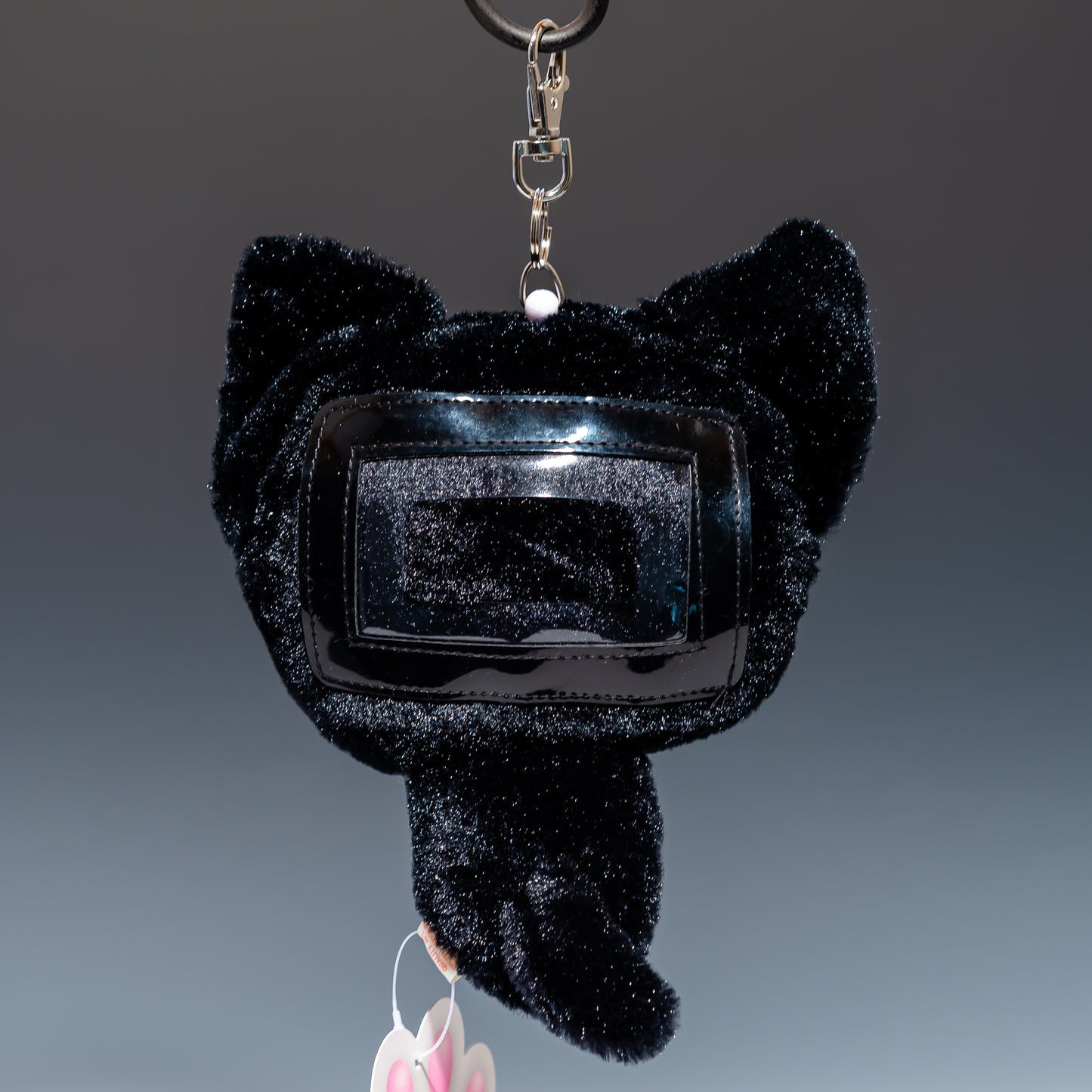 シナダ SHINADA ぬいぐるみ Big Face ビックフェイス cat パスケース クロ BFC-0168B 後ろ