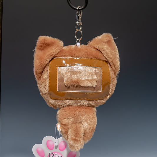 シナダ SHINADA ぬいぐるみ Big Face ビックフェイス cat パスケース チャシロ BFC-0168C 後ろ