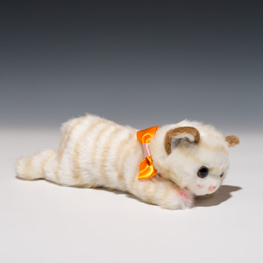 たけのこ TAKENOKO ぬいぐるみ リボンネコ ベージュネコ 15780 右横