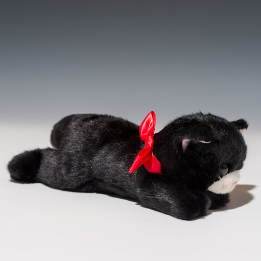 たけのこ TAKENOKO ぬいぐるみ リボンネコ クロネコ 15785 右横