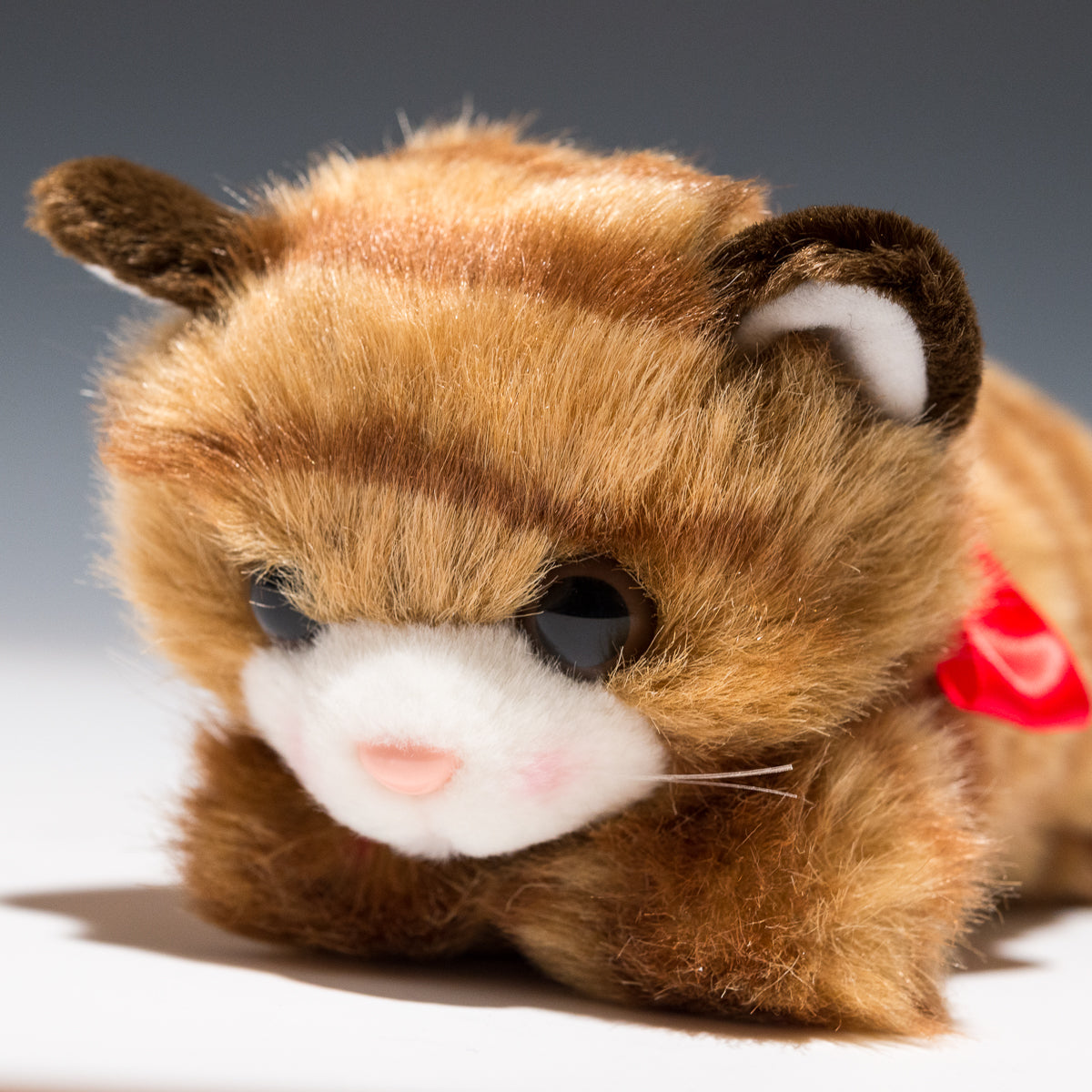 たけのこ TAKENOKO ぬいぐるみ リボンネコ 茶ネコ 15781 左横顔