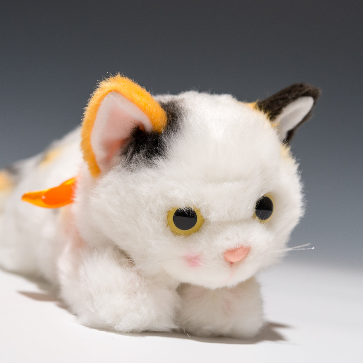 たけのこ TAKENOKO ぬいぐるみ リボンネコ ミケネコ 15786 右横顔