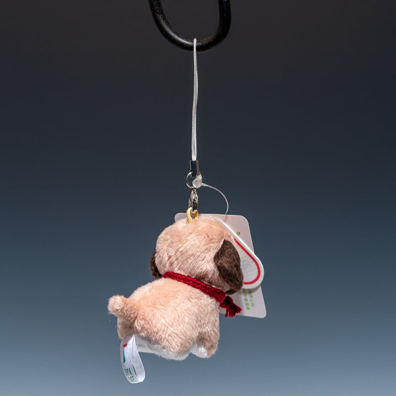 たけのこ TAKENOKO ぬいぐるみ フォンテーヌストラップ パグ 38026 後ろ