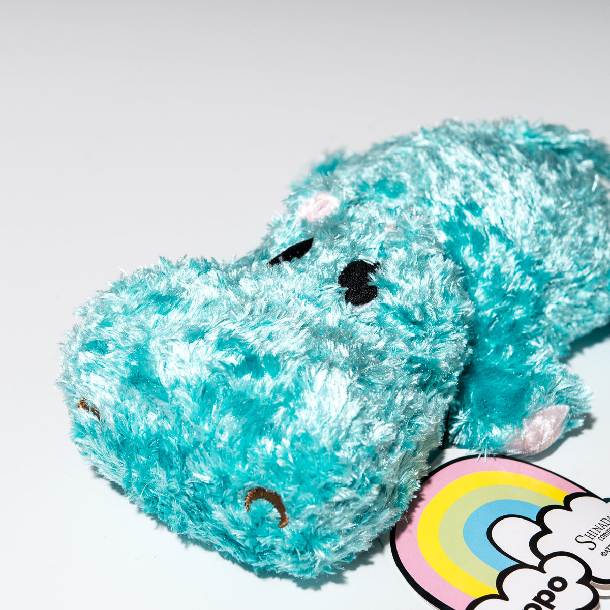 シナダ SHINADA ぬいぐるみ ヒッポー(S)ブルーグリーン HIP-0088 BL 左横顔