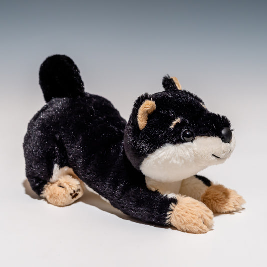 シナダ SHINADA ぬいぐるみ 豆子犬 黒柴 MMSB-0248 横