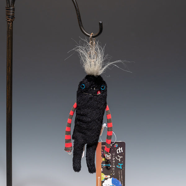 シナダ SHINADA ぬいぐるみ モケケ リールキーチェーン ネルクロ (BK)の正面