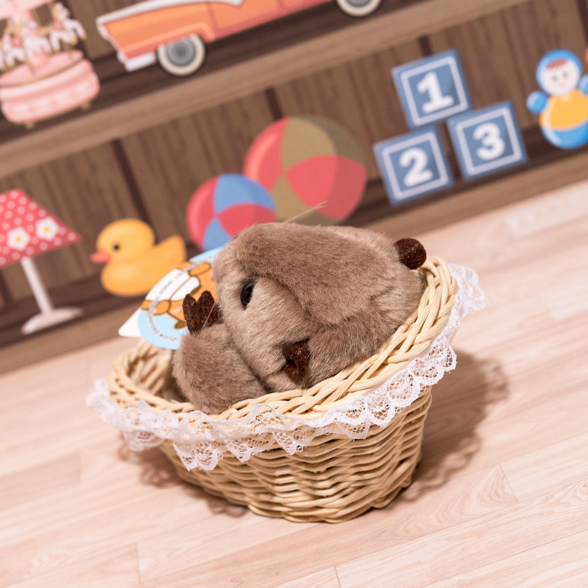 たけのこ TAKENOKO ぬいぐるみ ベビーかわうそ 新色の後ろ