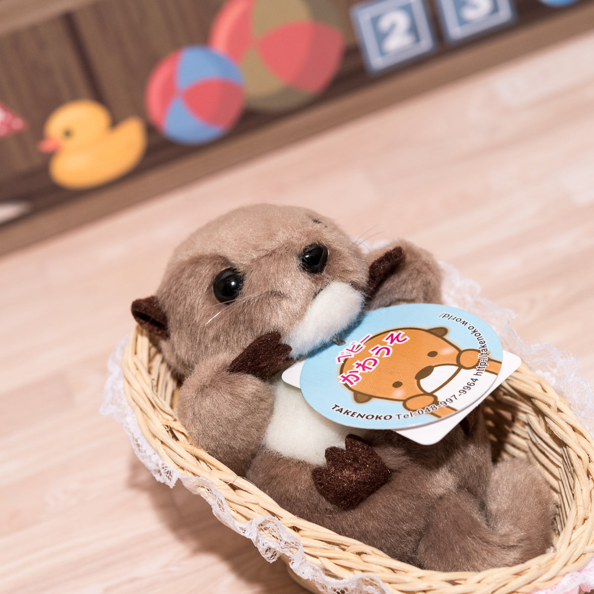 たけのこ TAKENOKO ぬいぐるみ ベビーかわうそ 新色の右横顔