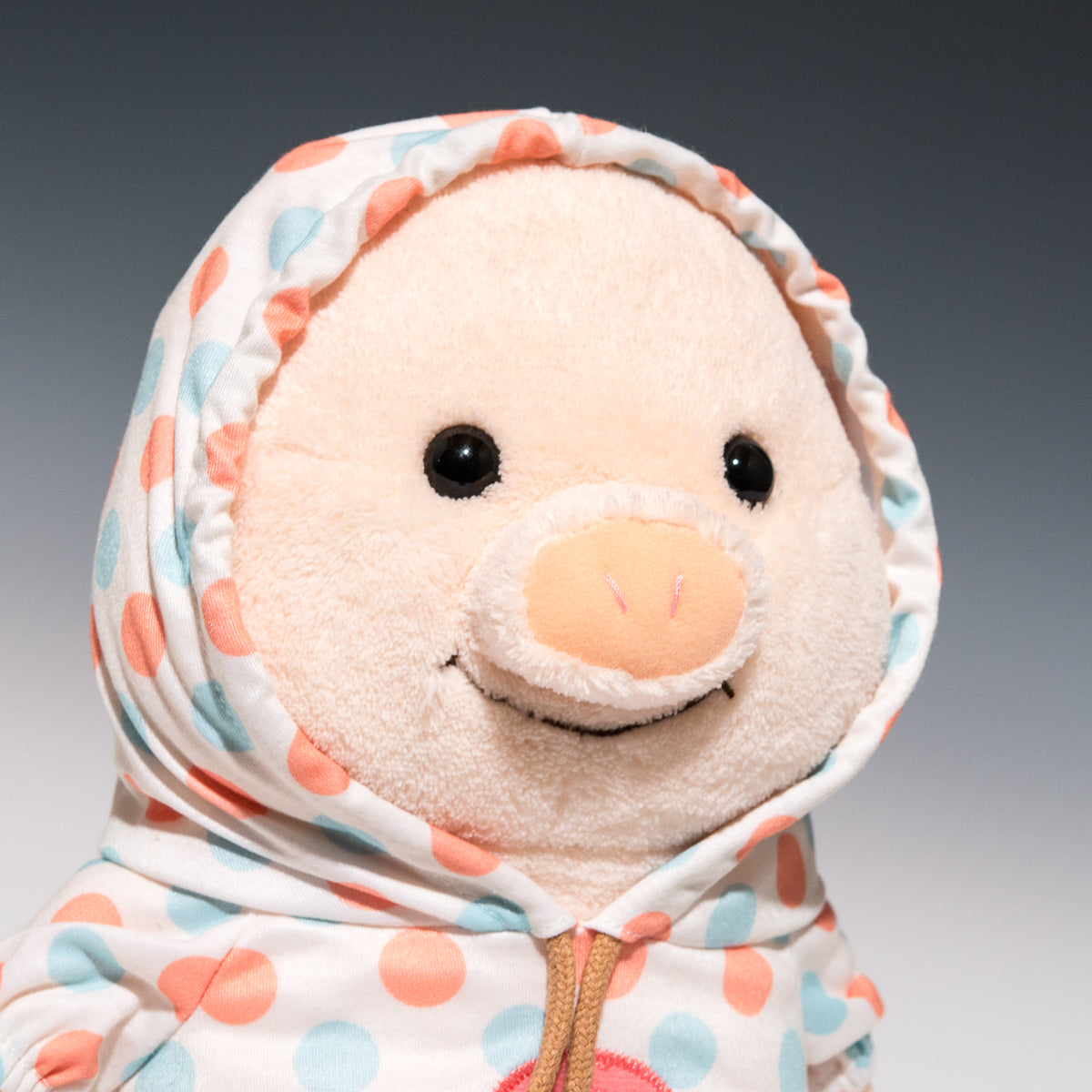 内藤デザイン研究所 ぬいぐるみ ぷーとん ドットパーカー Mの右横顔2