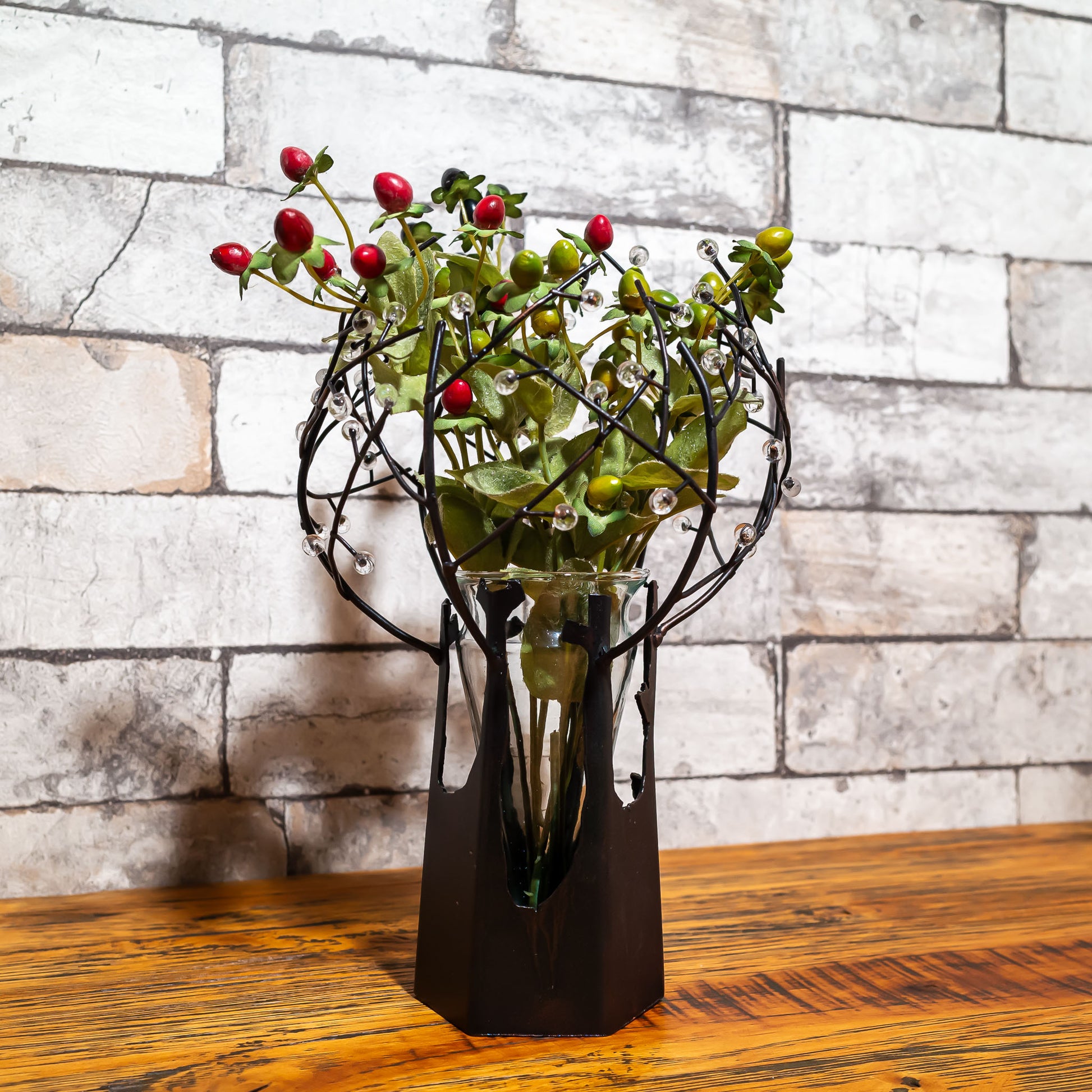 アイアン製 花瓶・フラワーベース Glass Vase ツィッグボール PIE-252 | 彩か SAIKAのフラワーアレンジ