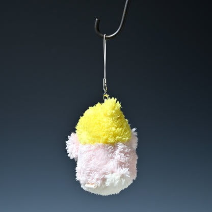 シナダ SHINADA ぬいぐるみ baby strap ベイビーストラップ オカメインコ ピンク BNOI-0058P ぶら下げた後ろ