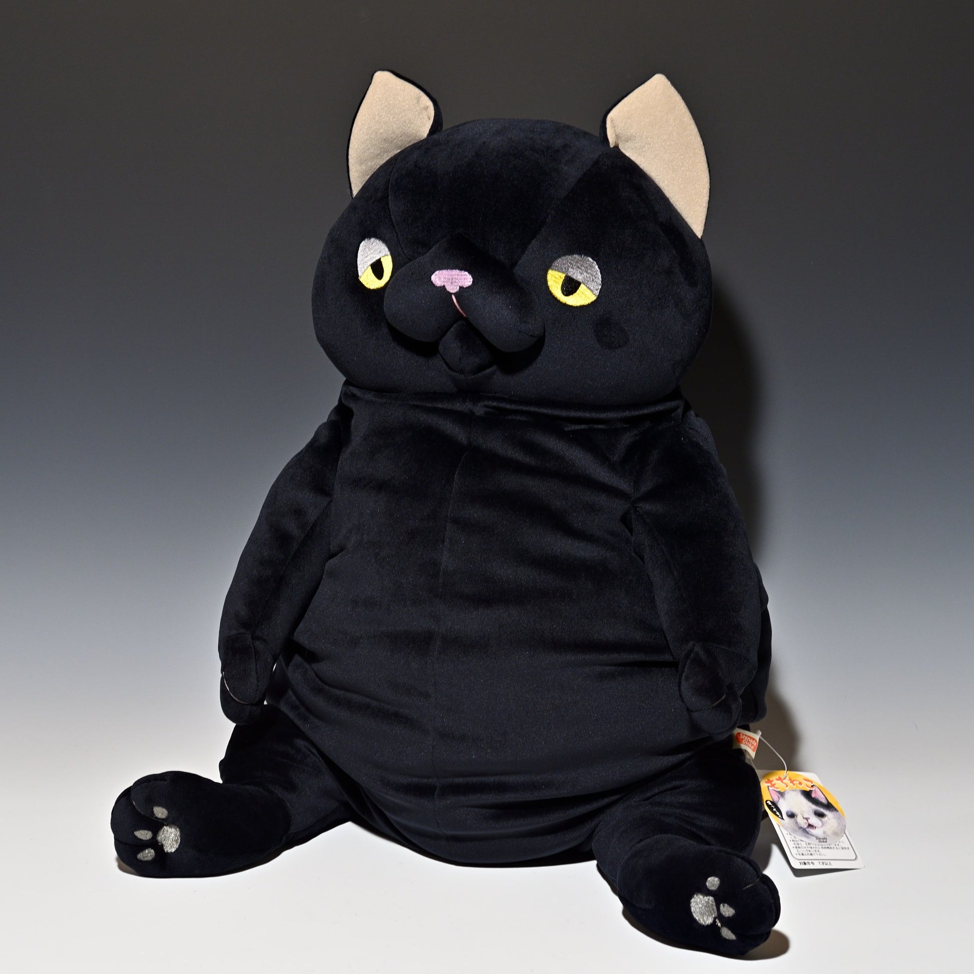 シナダ SHINADA ぬいぐるみ もちねこ クロ(XL) MONE-0880B 正面