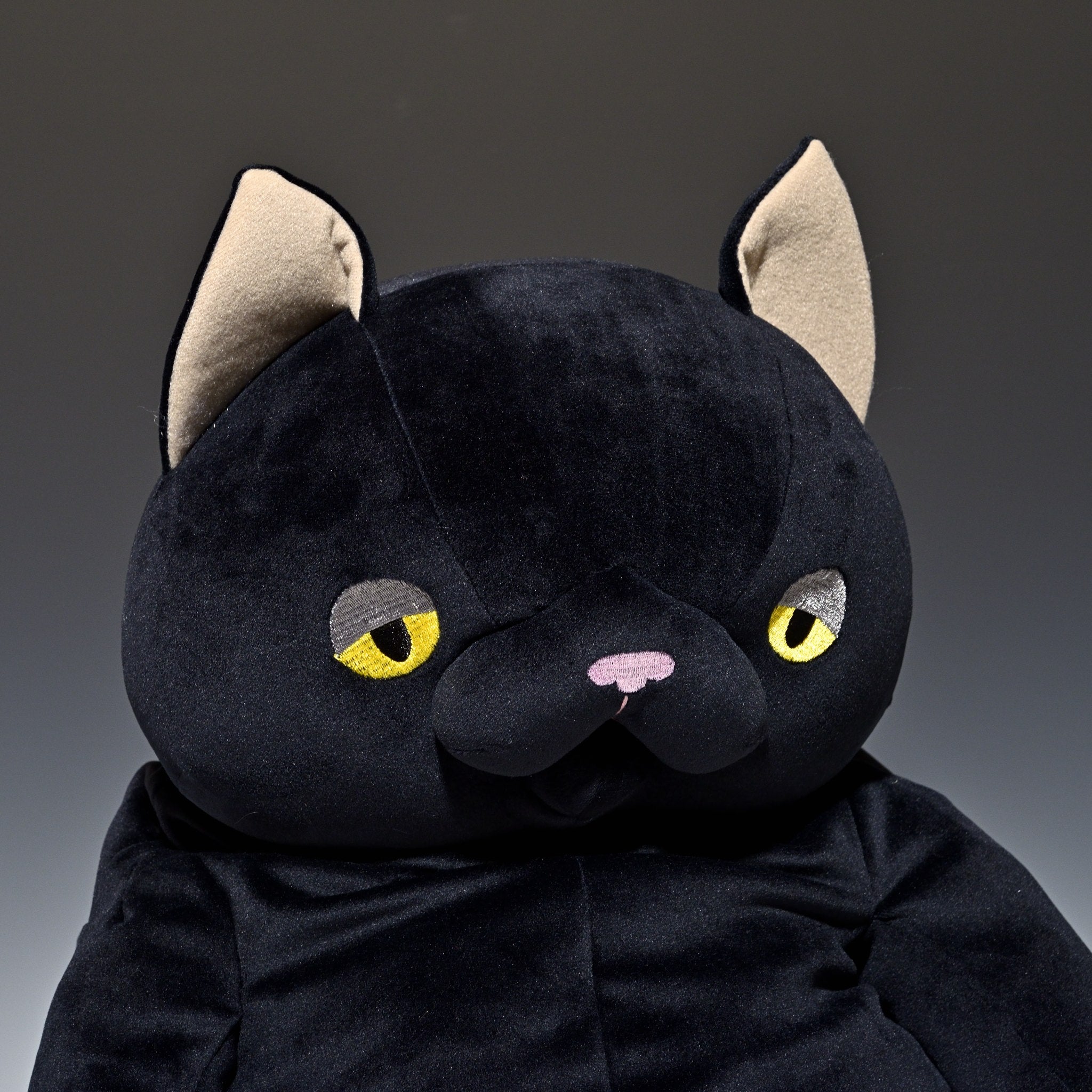 もち様オーダー❤子猫の黒豆ちゃん♡アートドール♡ぬいぐるみ♡ シナダ SHINADA ぬいぐるみ もちねこ クロ(XL) MONE-0880B
