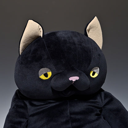 シナダ SHINADA ぬいぐるみ もちねこ クロ(XL) MONE-0880B 右横顔