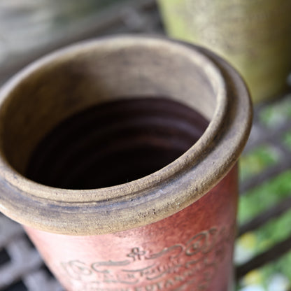 陶器 プランター ジャルダン ボタニークベース レッド プランター縁