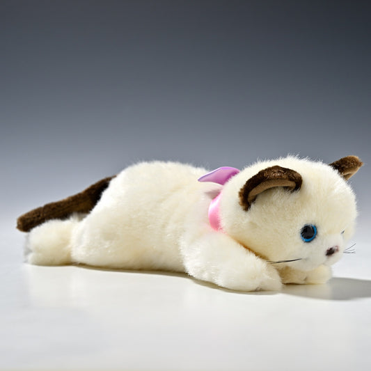 たけのこ TAKENOKO ぬいぐるみ リボンネコ シャムネコ 15783 左横