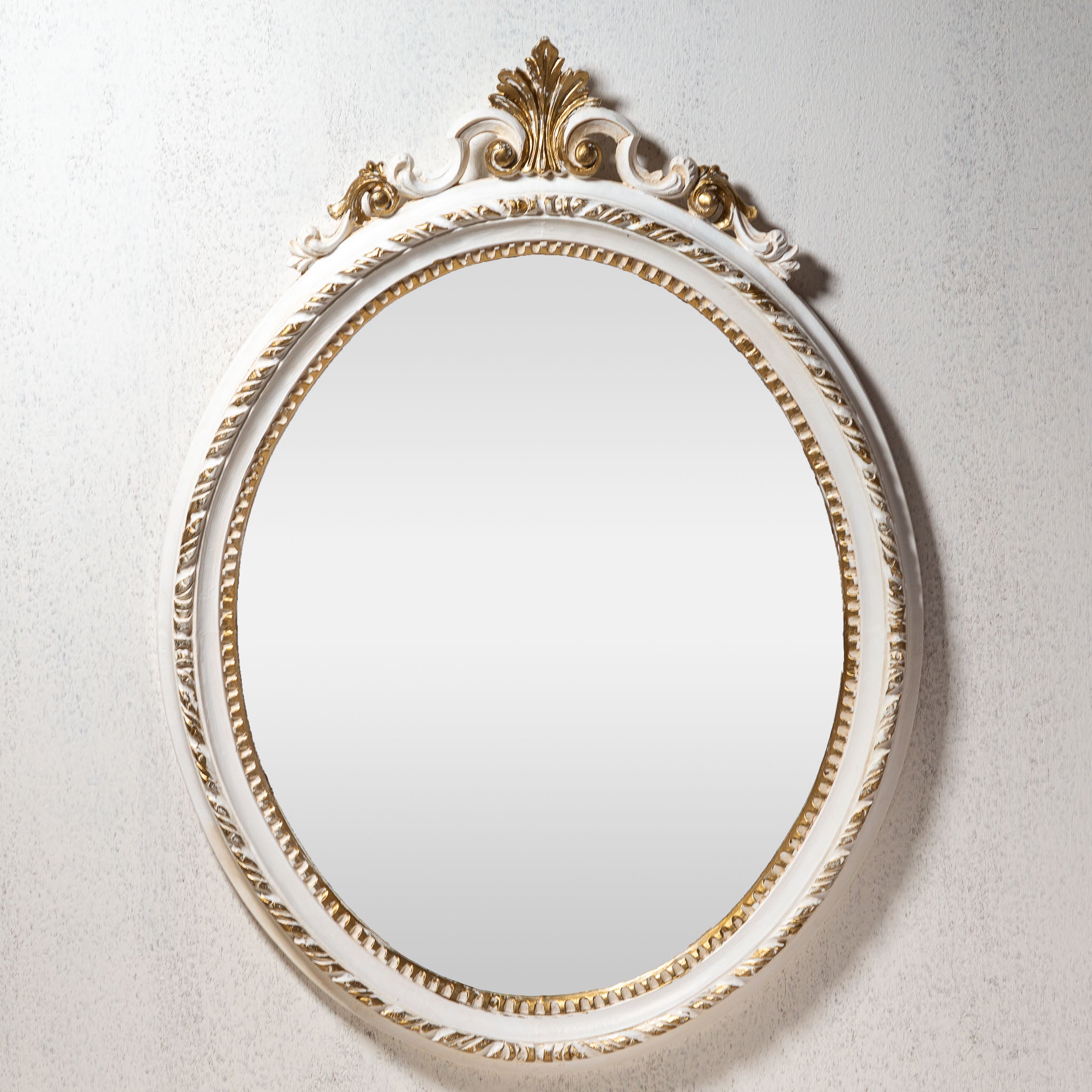 イタリア製 アンティークテイスト ロココ調ウォールミラー 壁掛け鏡 