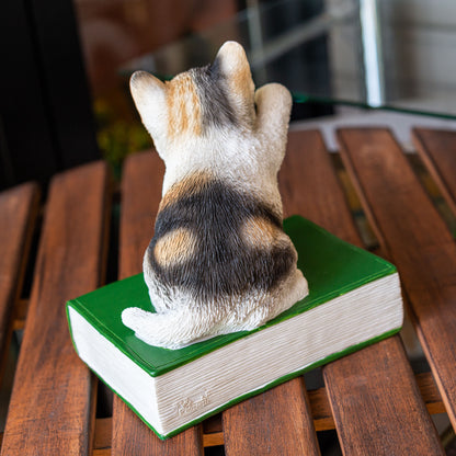 ロイヤルアーデン Royal Arden 樹脂・レジン製 置物 キュート キャット＆ドッグ ウェルカムボード 三毛猫 64337 後ろ