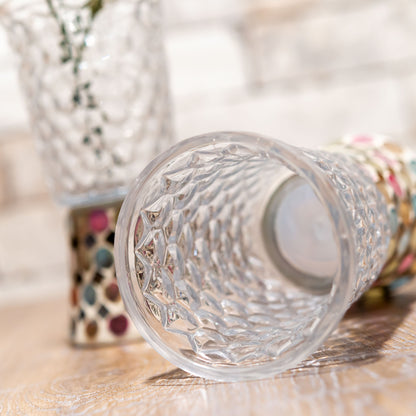 ガーデニング雑貨 ガラス製 フラワーベース Mosaic ツートンベース(B-dama) CGI-165 | 彩か SAIKAのアップ3