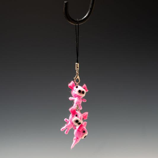 カラーズ ぬいぐるみ MIGAWARI 身代わり アニマルストラップ ブタ【健康運UP】正面