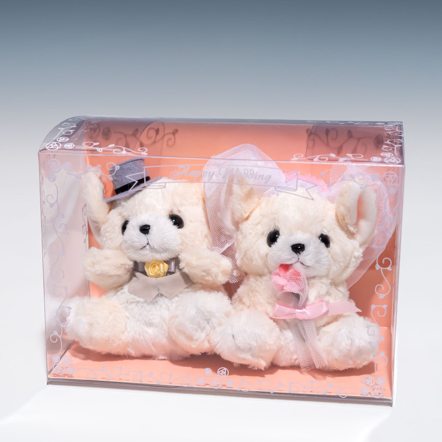 たけのこ TAKENOKO ぬいぐるみ ウェディングペア ぬいぐるみ チワワ 23505 正面