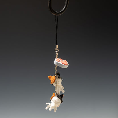 カラーズ ぬいぐるみ MIGAWARI 身代わり アニマルストラップ ネコひろし【恋愛運】後ろ