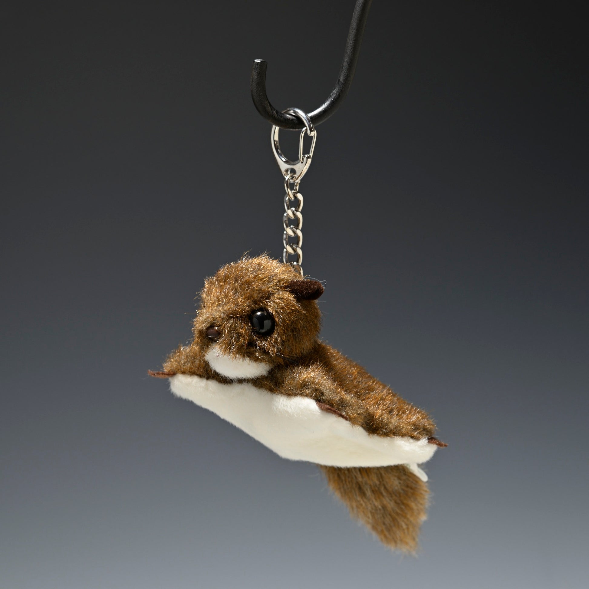 たけのこ TAKENOKO ぬいぐるみ モモンガ キーホルダー 茶 58031 正面