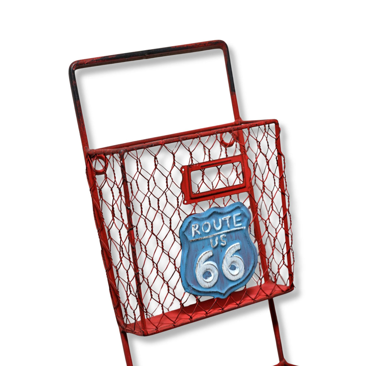 アイアン製 クラシカル Route66 壁掛け 2ポケット レターラック 上段左横