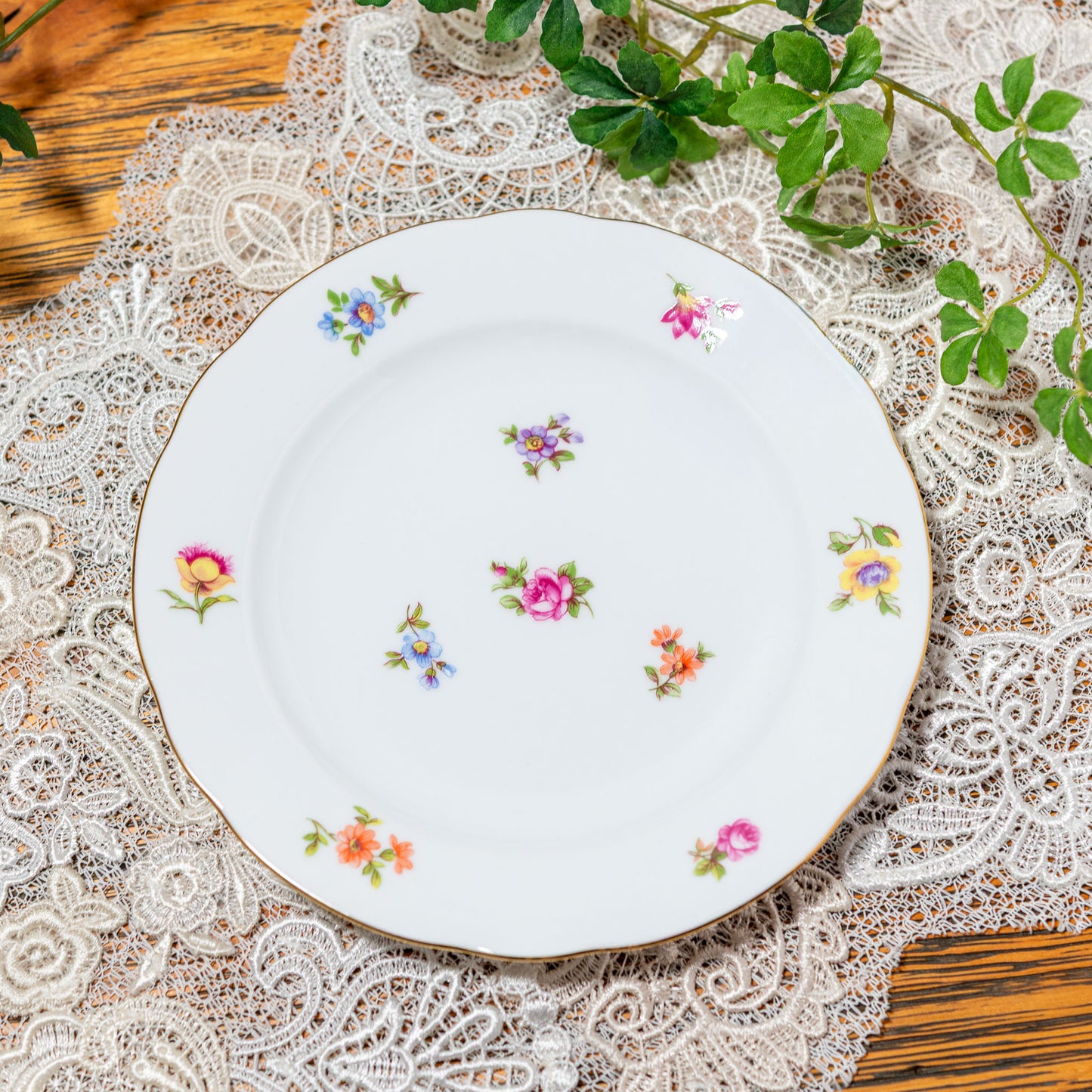 ドイツ製 キッチン雑貨 TRIPTIS PORZELLAN 磁器製 ホワイトプレート 表面