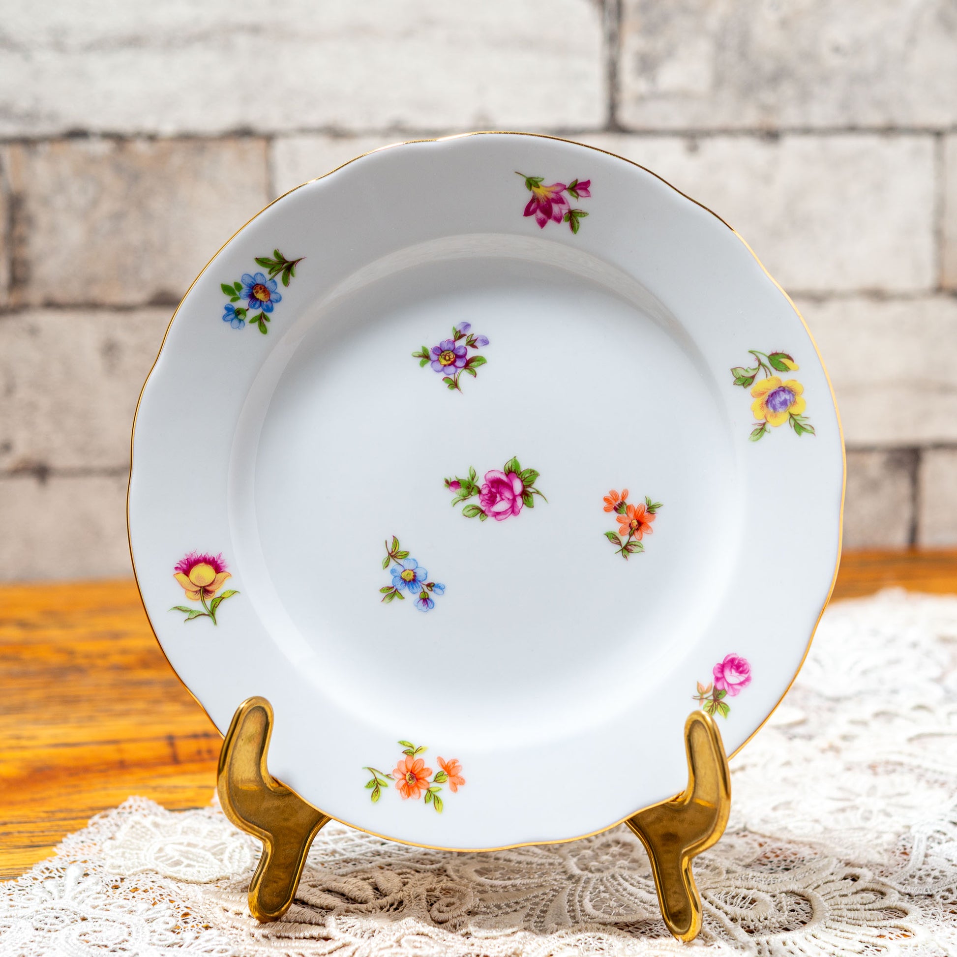 ドイツ製 キッチン雑貨 TRIPTIS PORZELLAN 磁器製 ホワイトプレート 表面2